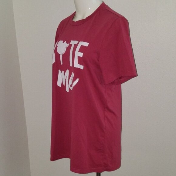 BITE ME Mickey Mouse Ice Cream Bar Shirt Tee Large Rose Pink Tickled Teal Disney - Picture 3 of 6